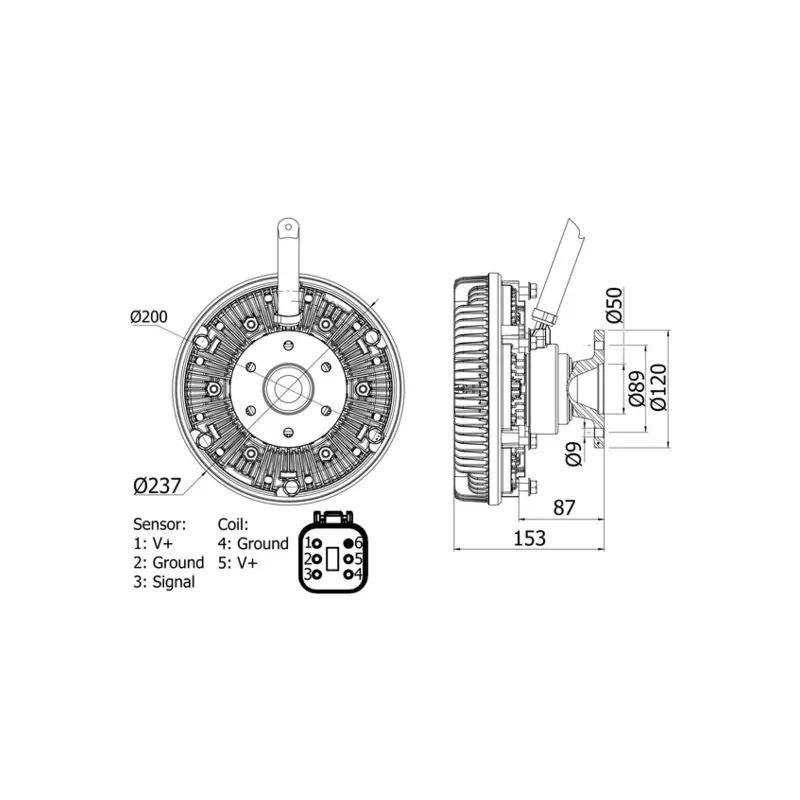 Embrayage, ventilateur de radiateur MAHLE CFC 26 000S
