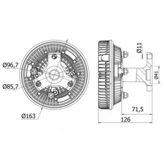 Embrayage, ventilateur de radiateur MAHLE