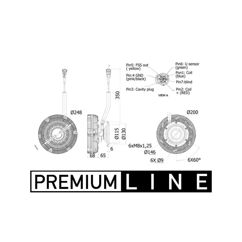 Embrayage, ventilateur de radiateur MAHLE CFC 90 001P