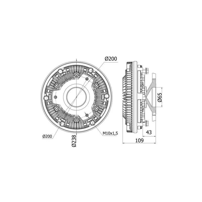 Embrayage, ventilateur de radiateur MAHLE CFC 21 000S