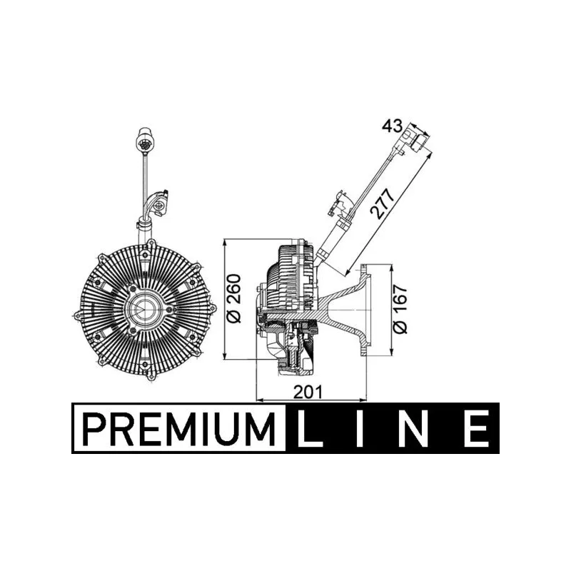 Embrayage, ventilateur de radiateur MAHLE CFC 115 000P