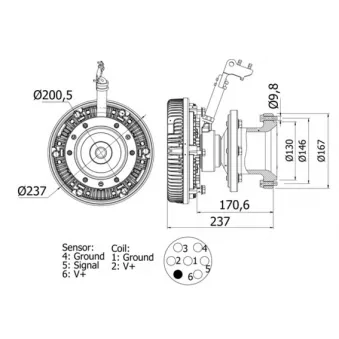 Embrayage, ventilateur de radiateur MAHLE