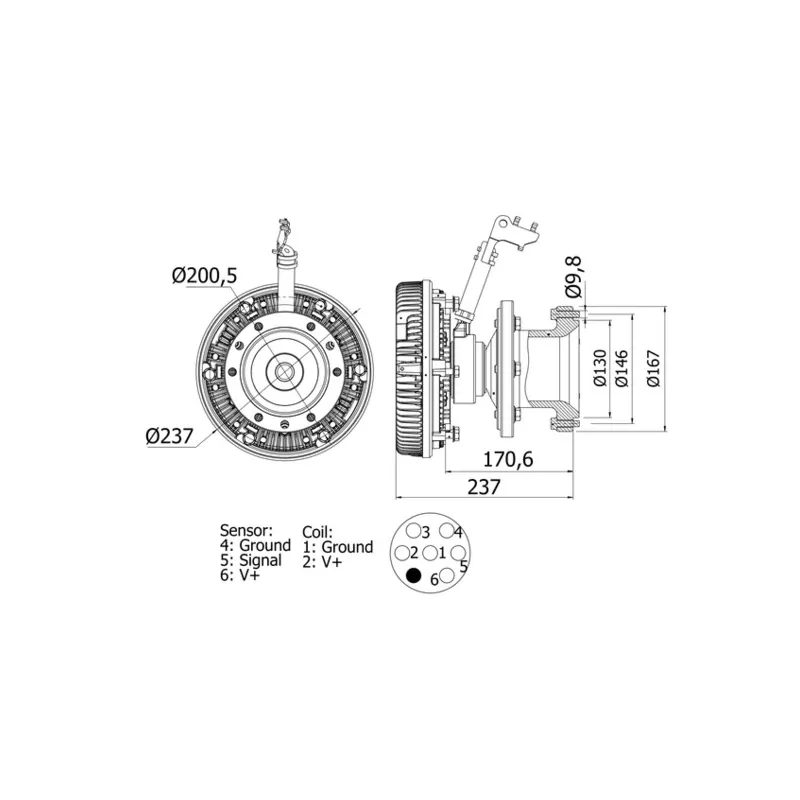 Embrayage, ventilateur de radiateur MAHLE CFC 115 000S