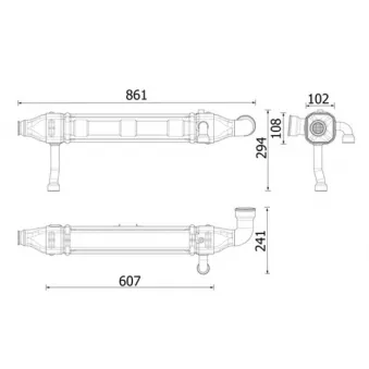 Radiateur, réaspiration des gaz d'échappement MAHLE CE 44 000P