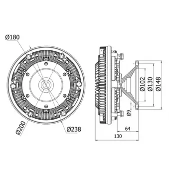 Embrayage, ventilateur de radiateur MAHLE