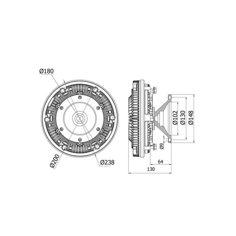 Embrayage, ventilateur de radiateur MAHLE CFC 10 000S