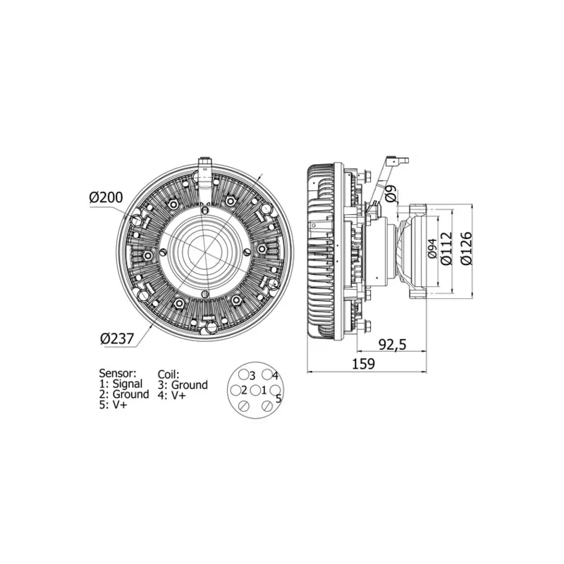 Embrayage, ventilateur de radiateur MAHLE CFC 100 000S