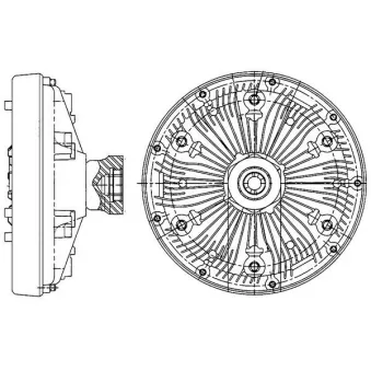 Embrayage, ventilateur de radiateur MAHLE CFC 205 000P