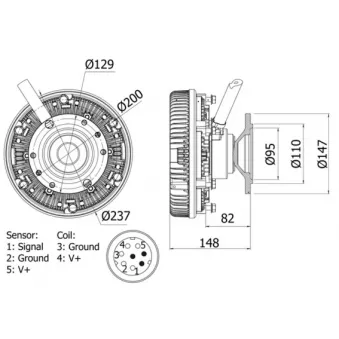 Embrayage, ventilateur de radiateur MAHLE