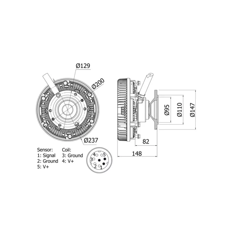 Embrayage, ventilateur de radiateur MAHLE CFC 19 000S