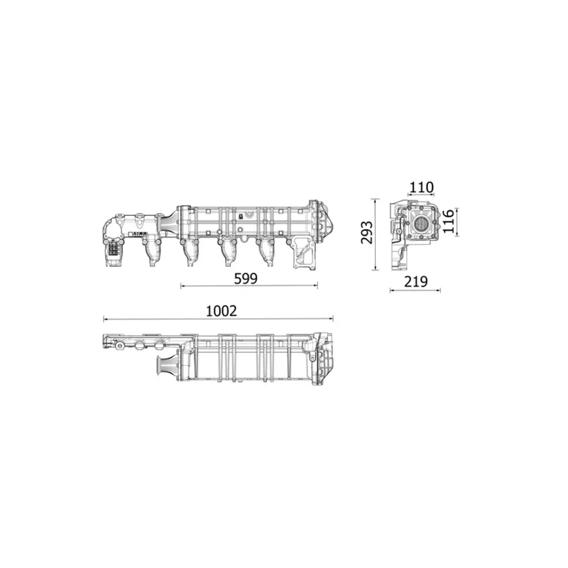 Radiateur, réaspiration des gaz d'échappement MAHLE CE 38 000P