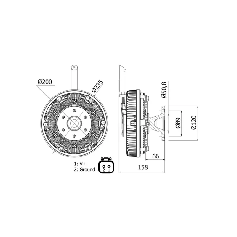 Embrayage, ventilateur de radiateur MAHLE CFC 18 000S