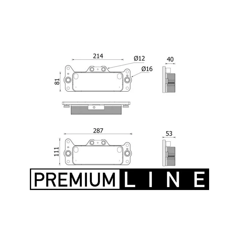 Radiateur d'huile de boîte automatique MAHLE CLC 222 000P