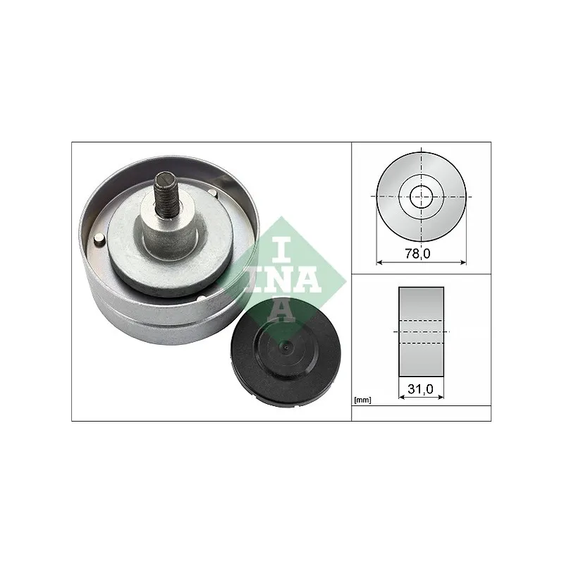 Poulie renvoi/transmission, courroie trapézoïdale à nervures INA 532 0414 10