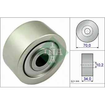 Poulie renvoi/transmission, courroie trapézoïdale à nervures INA