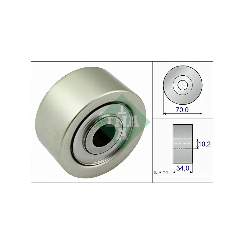 Poulie renvoi/transmission, courroie trapézoïdale à nervures INA 532 0778 10