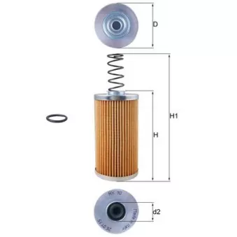 Filtre, système hydraulique de travail KNECHT HX 90D