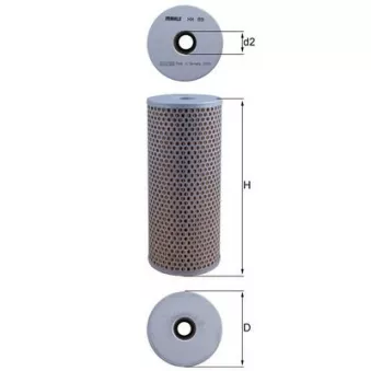 Filtre, système hydraulique de travail KNECHT HX 89