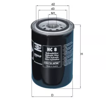 Filtre, système hydraulique de travail KNECHT HC 8