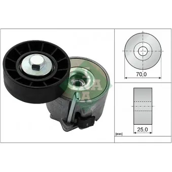 Tendeur, courroie trapézoïdale à nervures INA