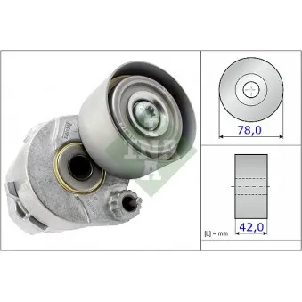 Poulie-tendeur, courroie trapézoïdale à nervures INA