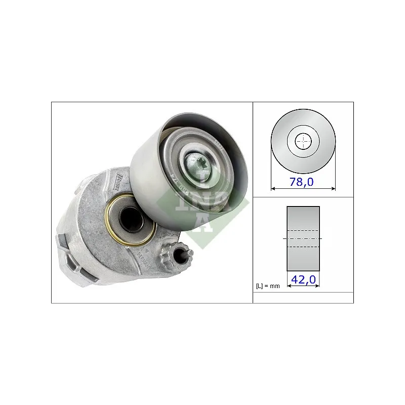 Poulie-tendeur, courroie trapézoïdale à nervures INA 531 0604 30