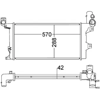 Radiateur, refroidissement du moteur MAHLE CR 1218 000P