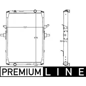 Radiateur, refroidissement du moteur MAHLE CR 1222 000P