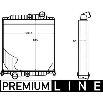 Radiateur, refroidissement du moteur MAHLE CR 1224 000P