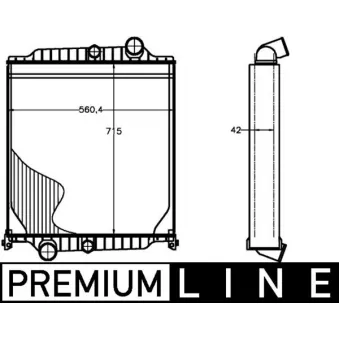 Radiateur, refroidissement du moteur MAHLE CR 1225 000P