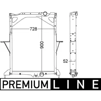 Radiateur, refroidissement du moteur MAHLE CR 1557 000P