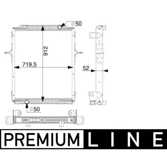 Radiateur, refroidissement du moteur MAHLE CR 166 000P