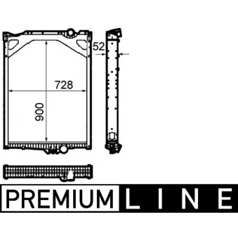 Radiateur, refroidissement du moteur MAHLE CR 1921 000P