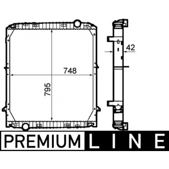 Radiateur, refroidissement du moteur MAHLE CR 1912 000P
