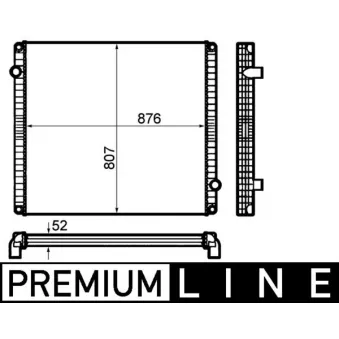 Radiateur, refroidissement du moteur MAHLE CR 1916 000P
