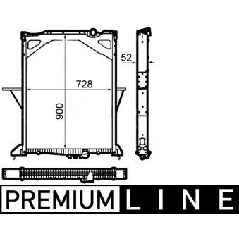 Radiateur, refroidissement du moteur MAHLE CR 1915 000P