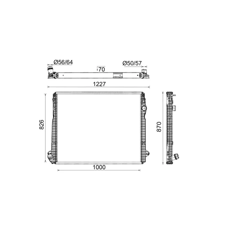Radiateur, refroidissement du moteur MAHLE CR 2452 000P