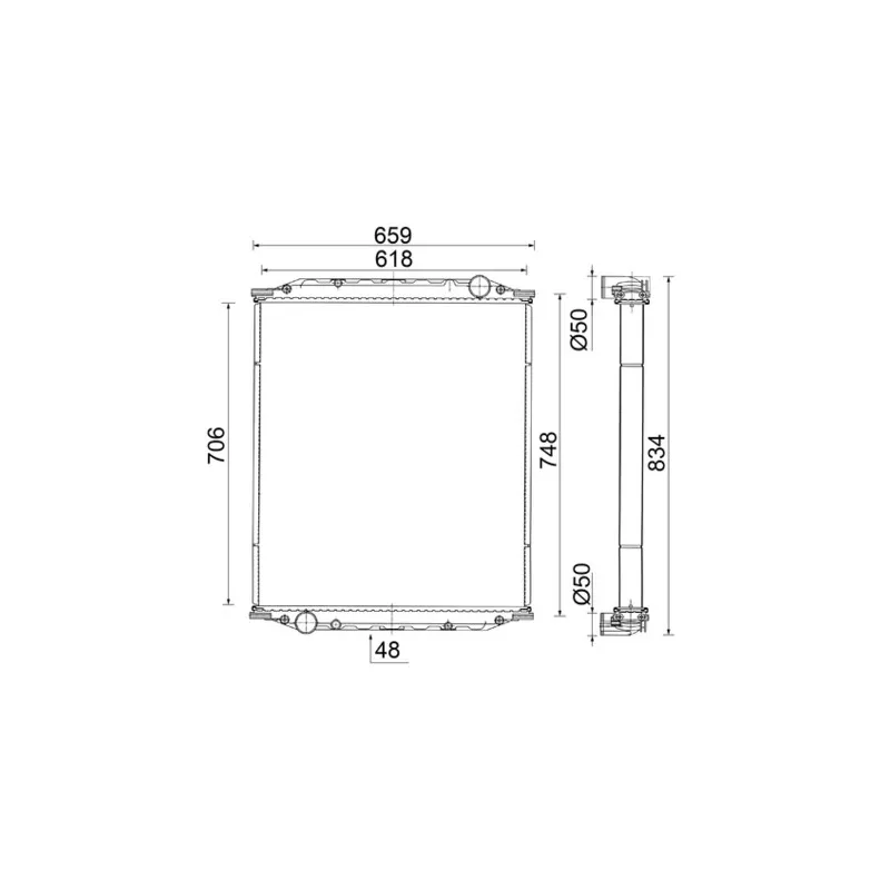 Radiateur, refroidissement du moteur MAHLE CR 2584 000S