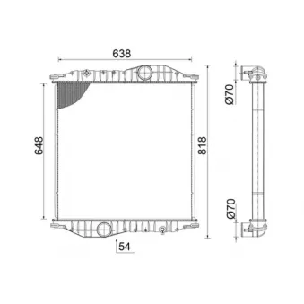 Radiateur, refroidissement du moteur MAHLE CR 2586 000S