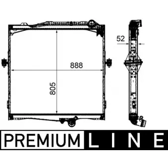 Radiateur, refroidissement du moteur MAHLE CR 2092 000P