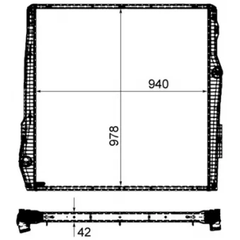 Radiateur, refroidissement du moteur MAHLE CR 2093 000P