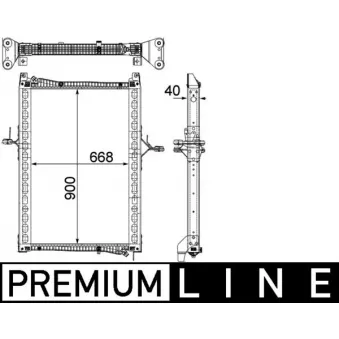 Radiateur, refroidissement du moteur MAHLE CR 1160 000P