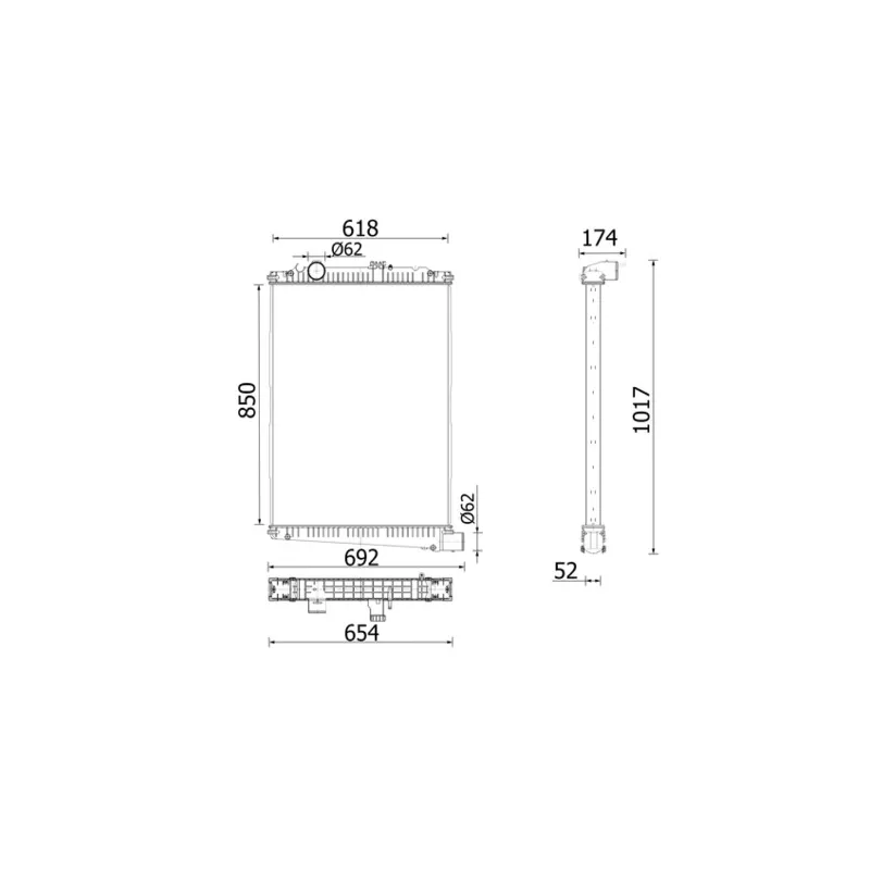 Radiateur, refroidissement du moteur MAHLE CR 1047 001S