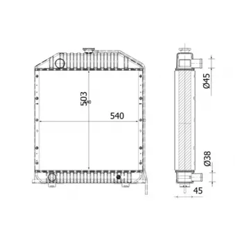 Radiateur, refroidissement du moteur MAHLE CR 2281 000S
