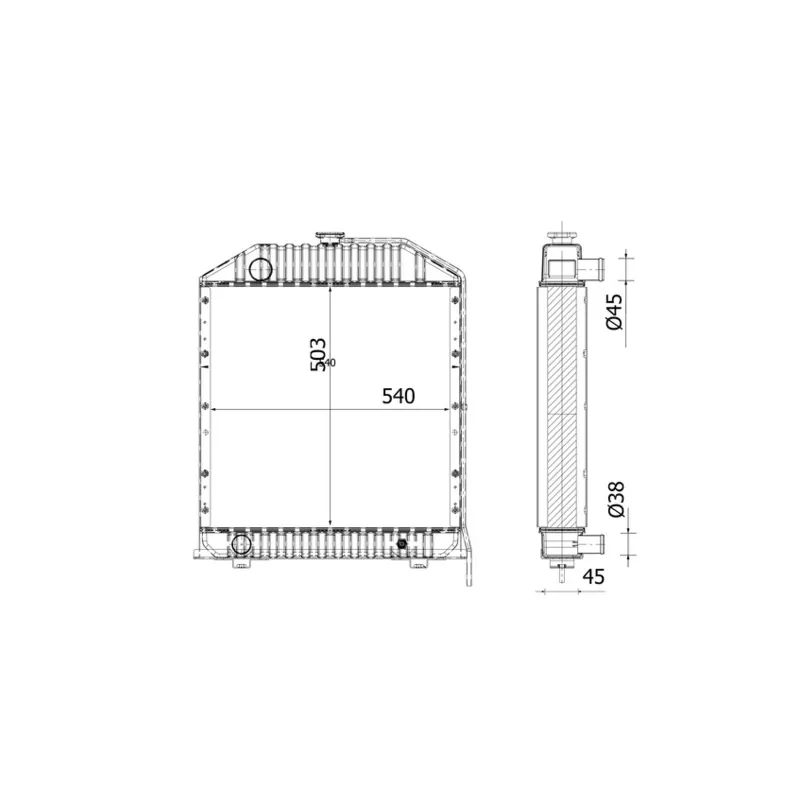 Radiateur, refroidissement du moteur MAHLE CR 2281 000S - Visuel 1