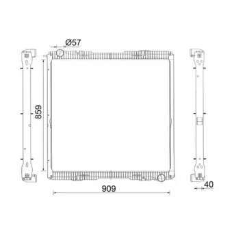 Radiateur, refroidissement du moteur MAHLE CR 2151 001S