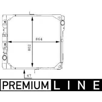 Radiateur, refroidissement du moteur MAHLE CR 213 000P