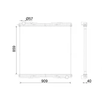 Radiateur, refroidissement du moteur MAHLE CR 2151 000S