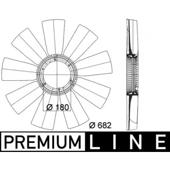 Roue du souffleur, refroidissementdu moteur MAHLE CFW 47 000P