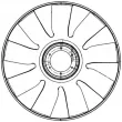 Roue du souffleur, refroidissementdu moteur MAHLE CFW 72 000P - Visuel 2